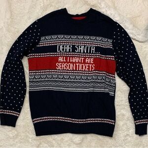 Jingles & Joy Dear Santa All I Want Are Season Tickets Ugly Christmas Sweater